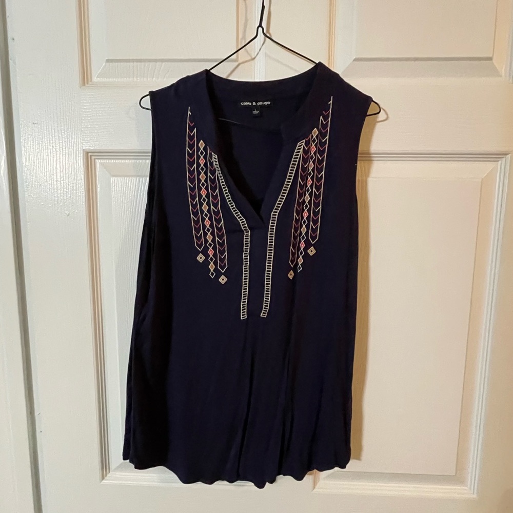 Blue dress tank top